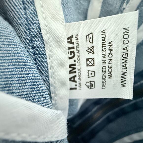 I.AM.GIA Corset Top Denim Lace Trim Bustier Camisole Y2K Coquette Festival Small - Picture 9 of 12